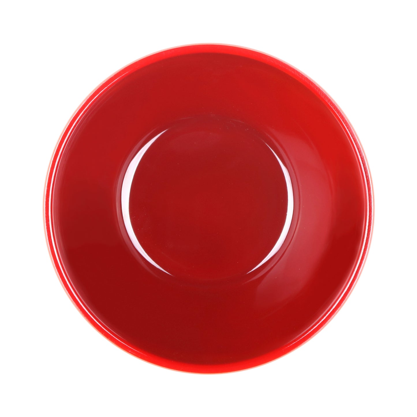 Melamine Round Bowl - Red Glaze