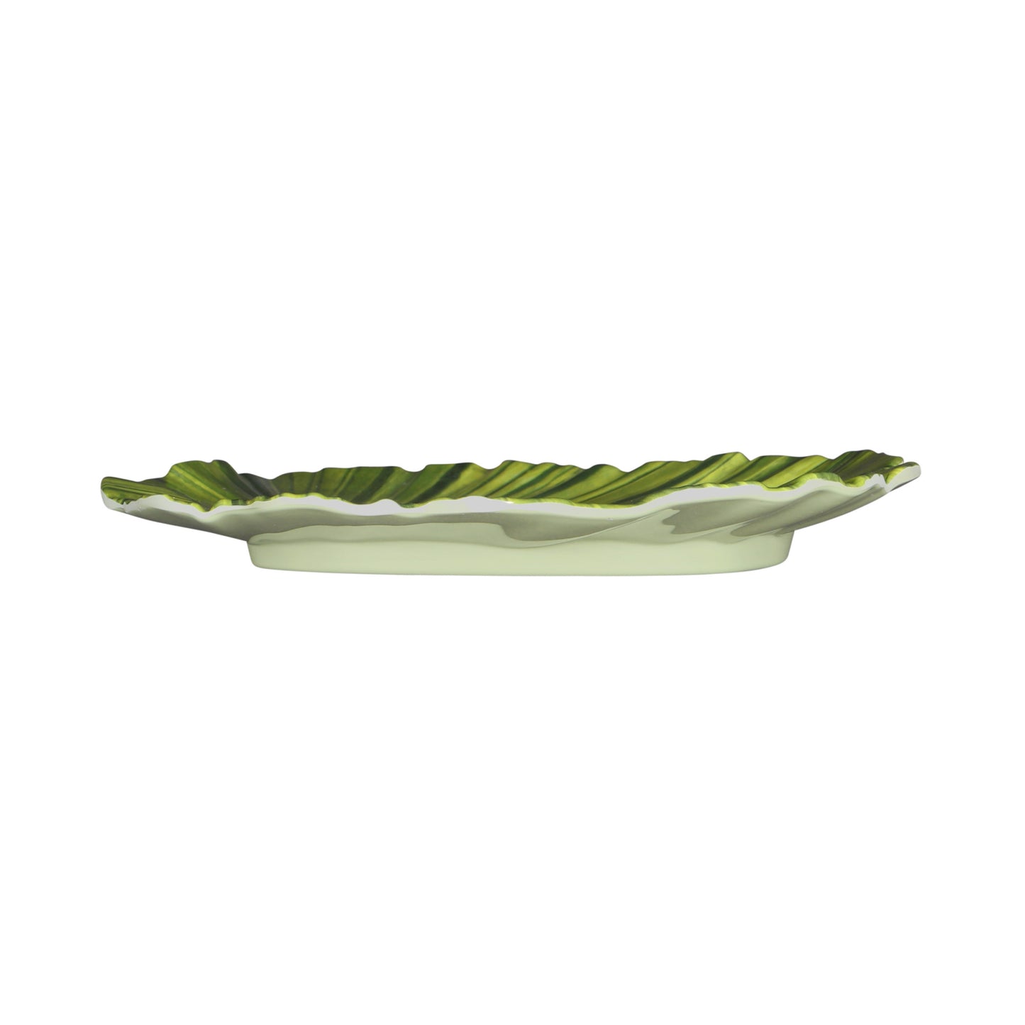 Melamine Small Palm Leaf Plate - Design Green