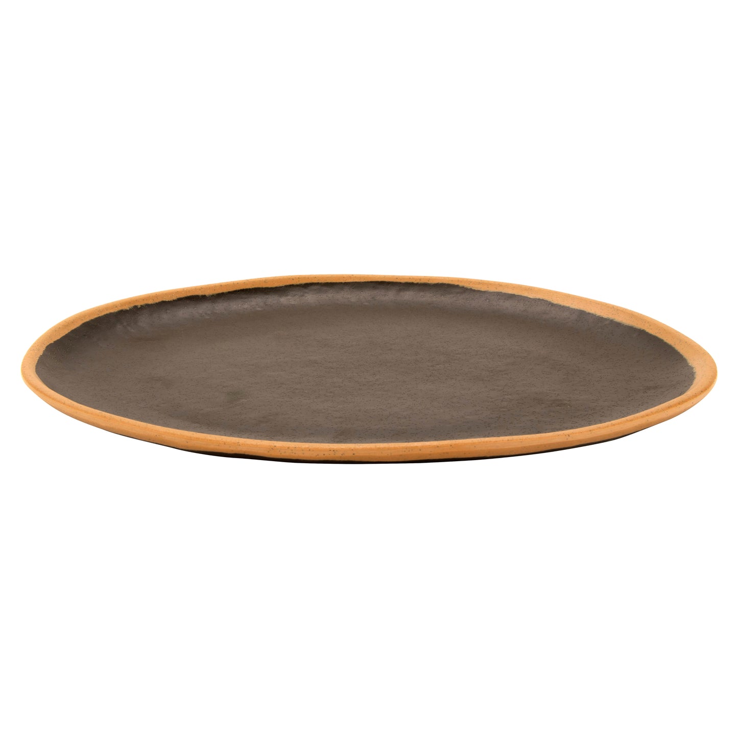 11.75" x 9.25" Brown, Melamine, Oval Dinner Platter, G.E.T. Pottery Market Glazed (12 Pack)