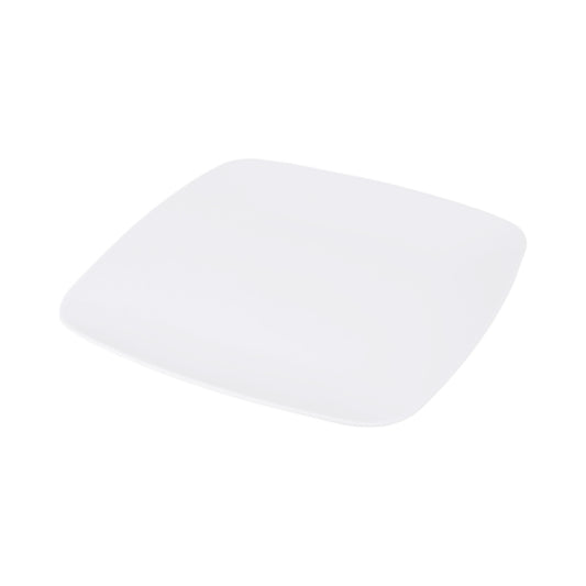 Melamine Rounded Edge Square Plate - White