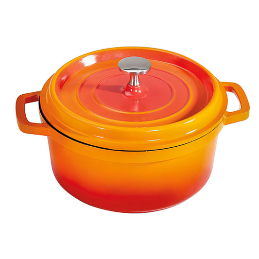 0.75 qt. (0.94 qt. Rim Full) 6" Induction Ready Round Dutch Oven w/ Lid, 2.86" Deep   (Clear Coat)