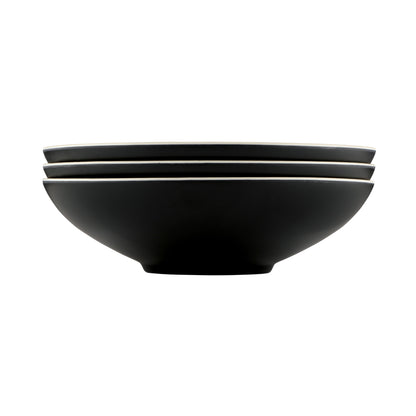 Melamine Round Two Tone Bowl - Ebony Outside, Sand Inside