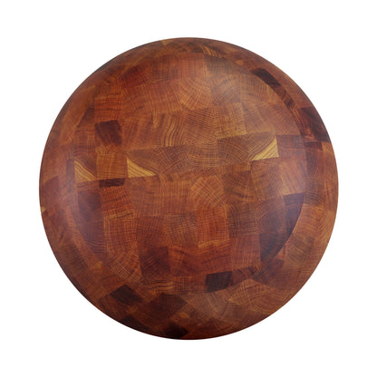 Melamine Round Bowl - Checkered Wood