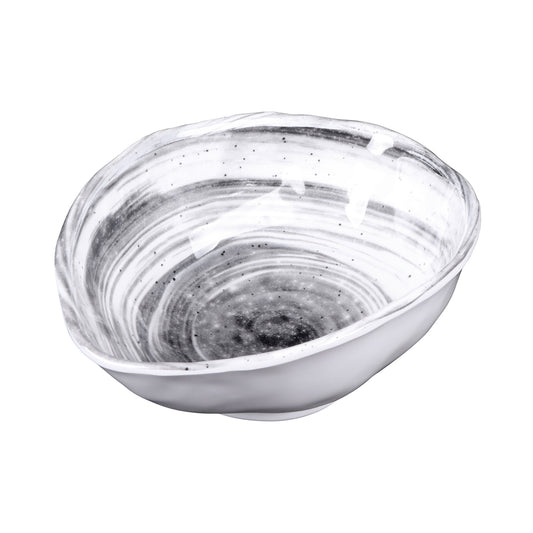 Melamine Oval Bowl - Black Design