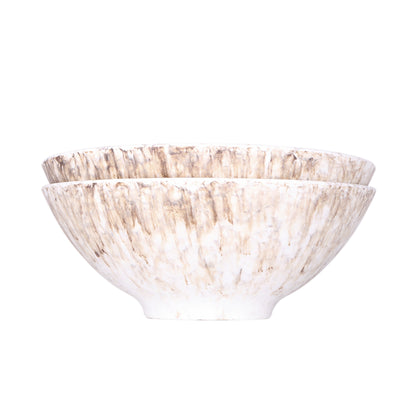 Melamine Round Bowl - Brown Marble