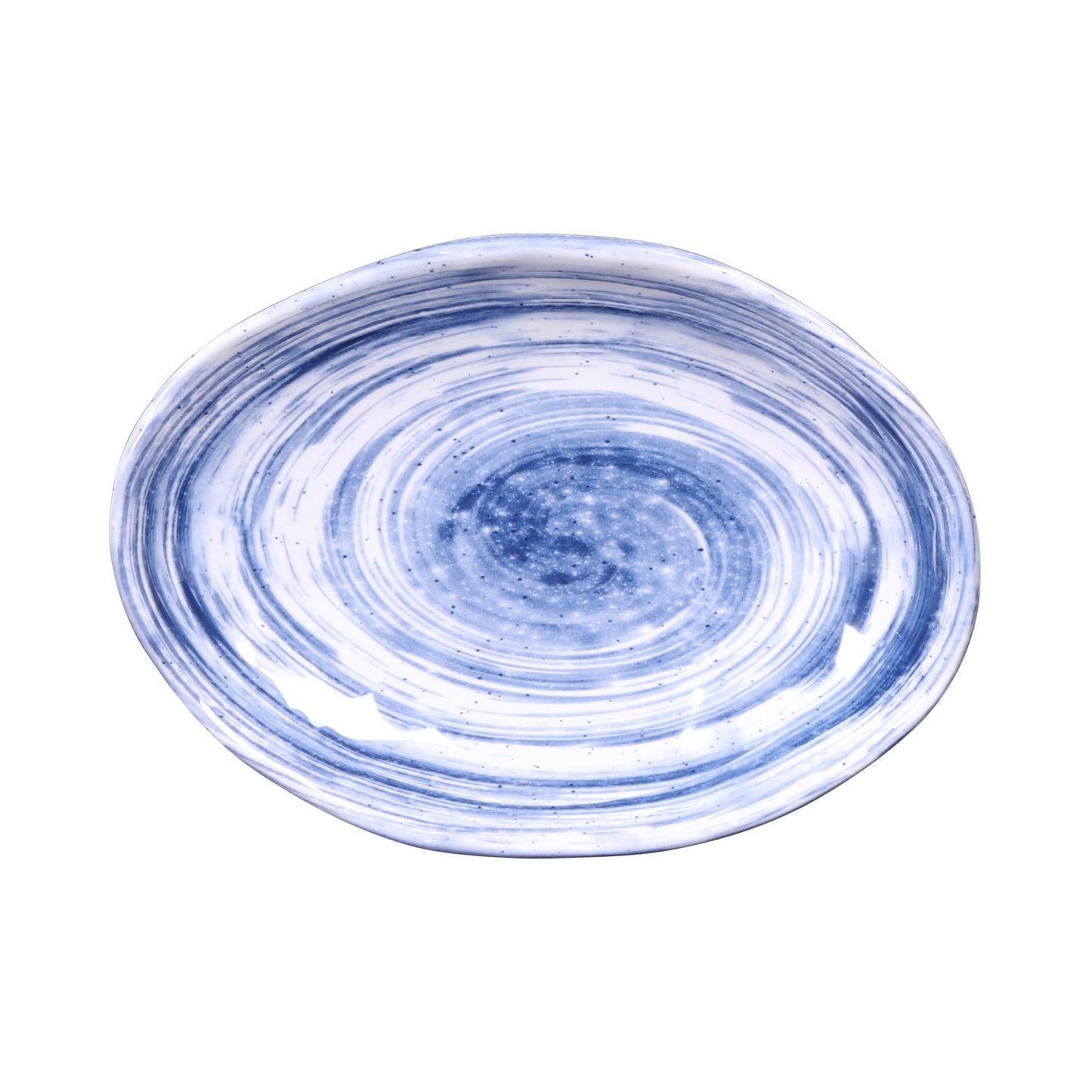 Melamine Deep Oval Plate - Navy Design
