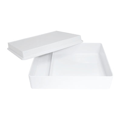 Melamine Two Compartment Cabana Box - White