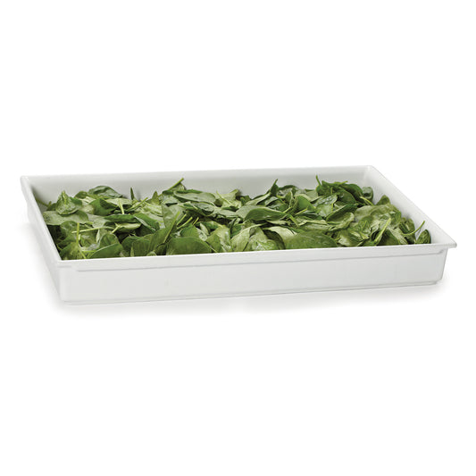 Full Size Fit Perfect Stackable Food Pan, 10 qt., 20.13" x 12.38", 2.2" deep (edge to edge dimensions match standard stainless steel food pans), PATENT PENDING