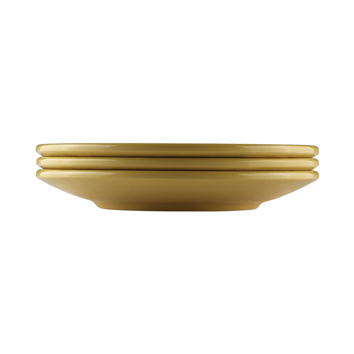Melamine Round Pebble Plate - Olive Oil