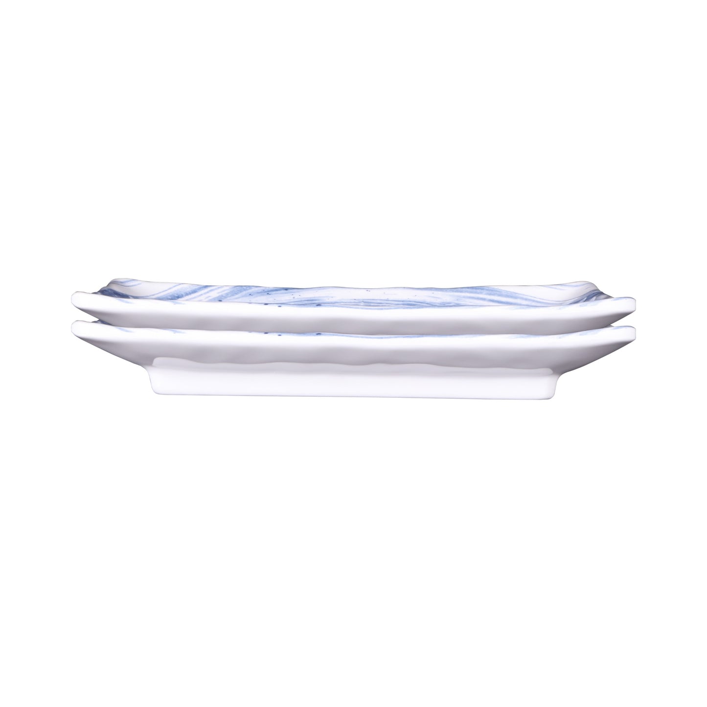 Melamine Rectangular Plate - Navy Design