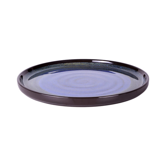 Melamine Round Plate - Cobalt Design
