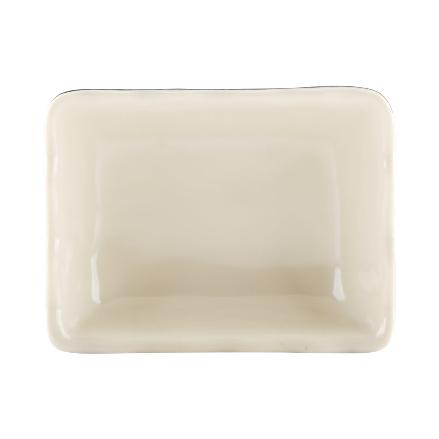 Melamine Two-Tone Sauce Dish - Ebony Outside, Sand Inside