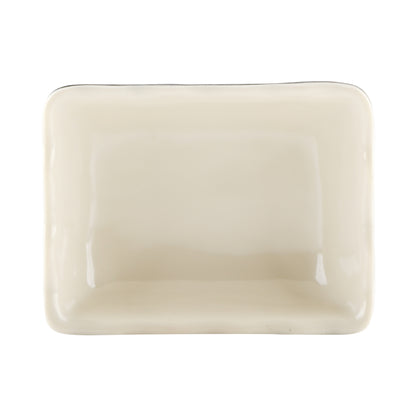 Melamine Two-Tone Sauce Dish - Ebony Outside, Sand Inside