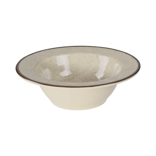 Melamine Round Crackle Bowl - Vanilla