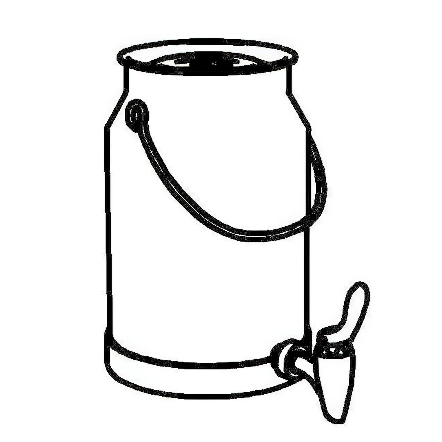 SPARE Spare Container  Milk Can 5 l, Model Gold  Stainle
