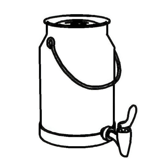 SPARE Spare Container  Milk Can 5 l, Model Gold  Stainle