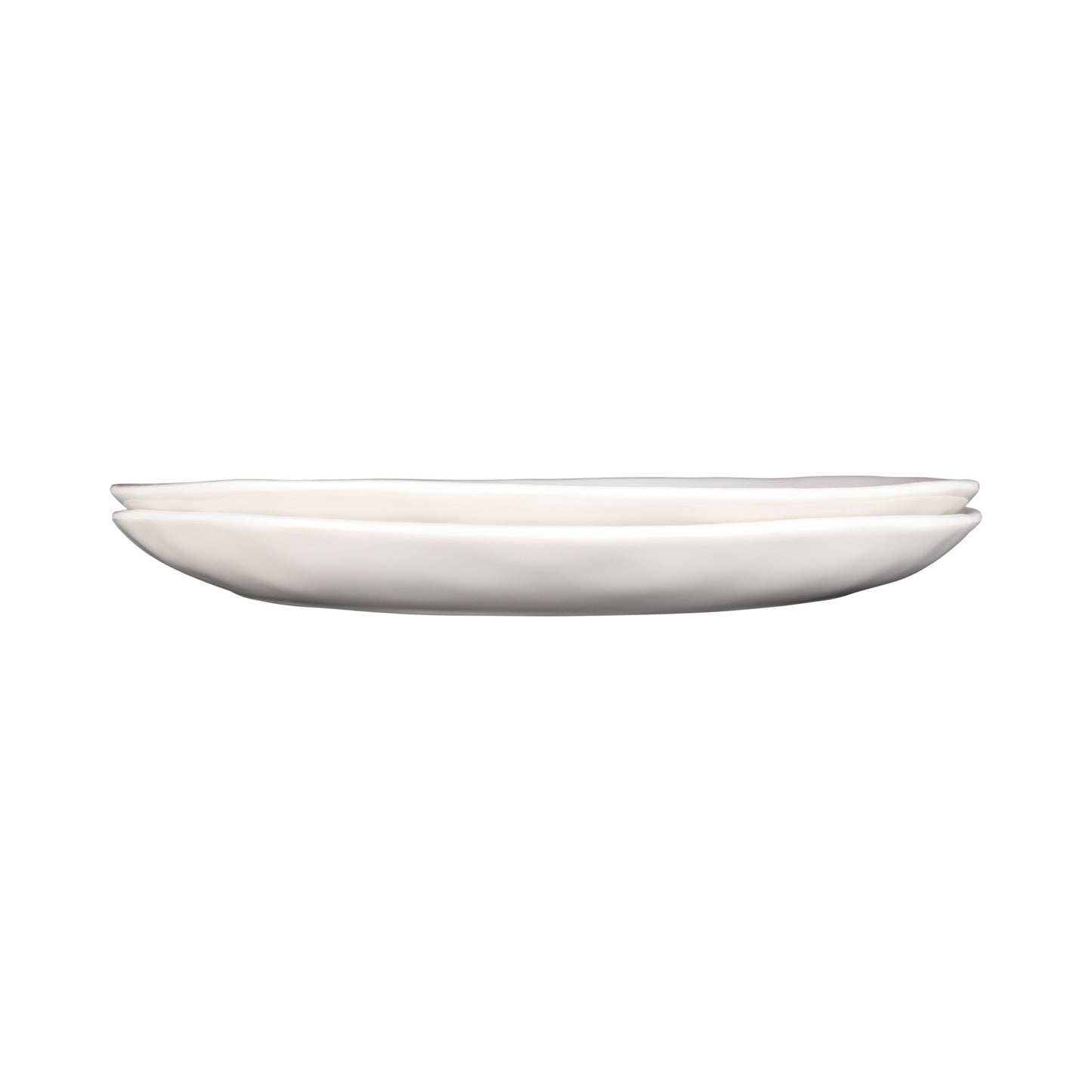 Melamine Round Plate - Cream Glaze