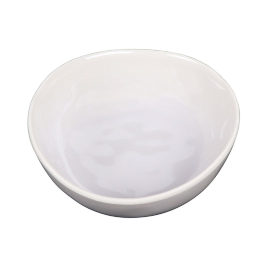 Melamine Irregular Round Bowl - Cream Glaze