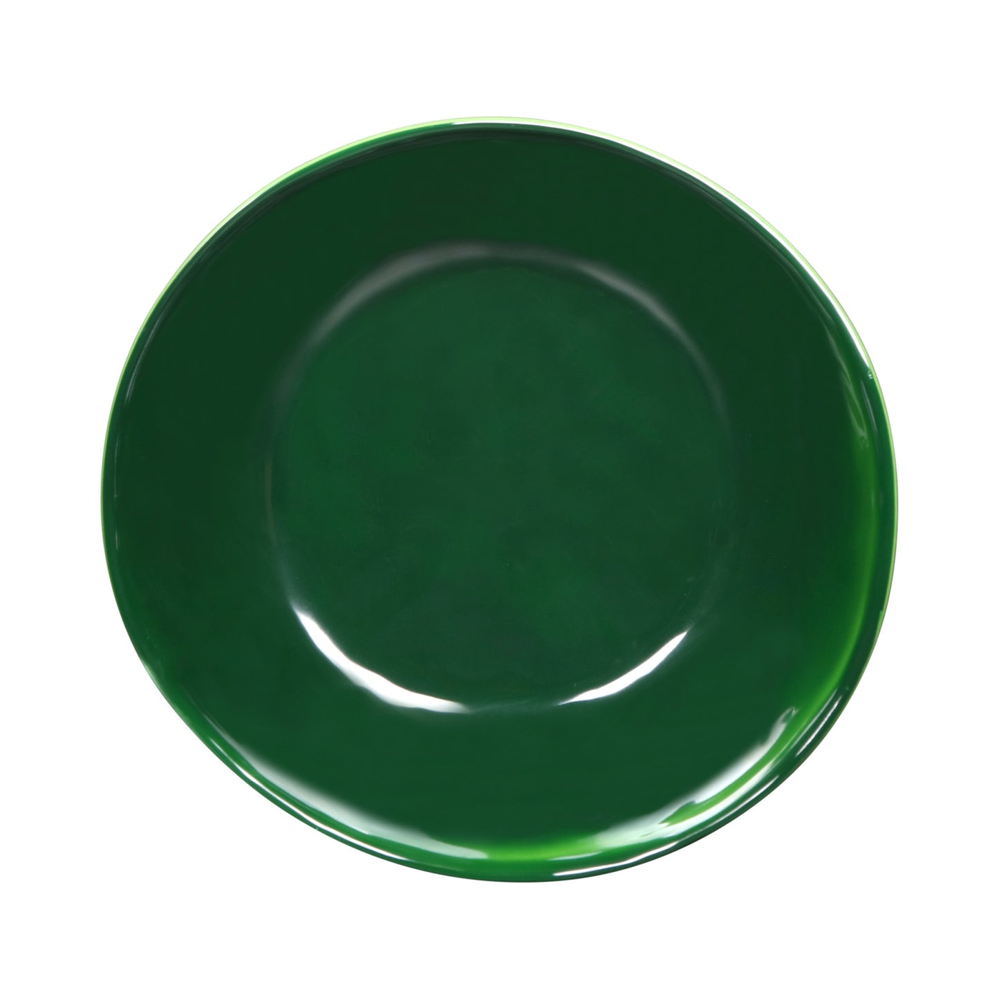Melamine Irregular Round Bowl - Green Glaze