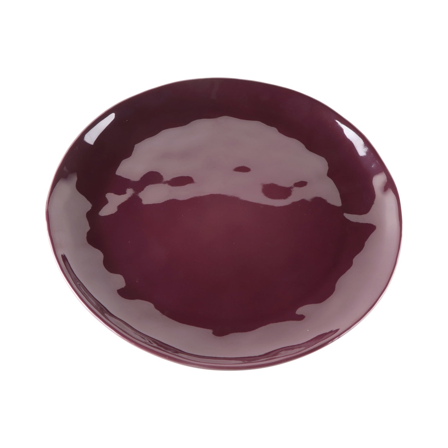 Melamine Round Plate - Purple Glaze