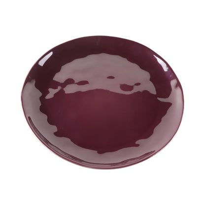 Melamine Round Plate - Purple Glaze
