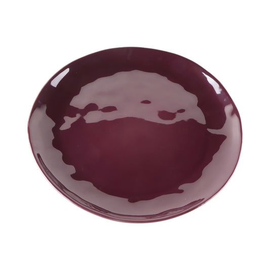 Melamine Round Plate - Purple Glaze