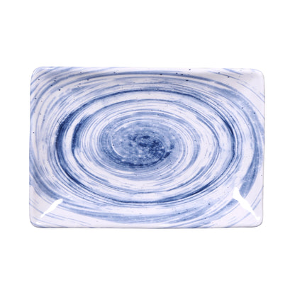 Melamine Rectangular Plate - Navy Design