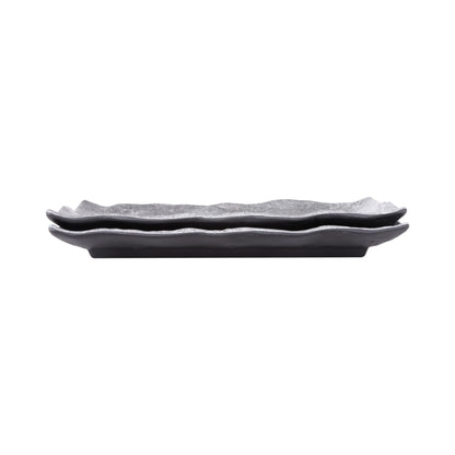 Melamine Rectangular Plate - Coal