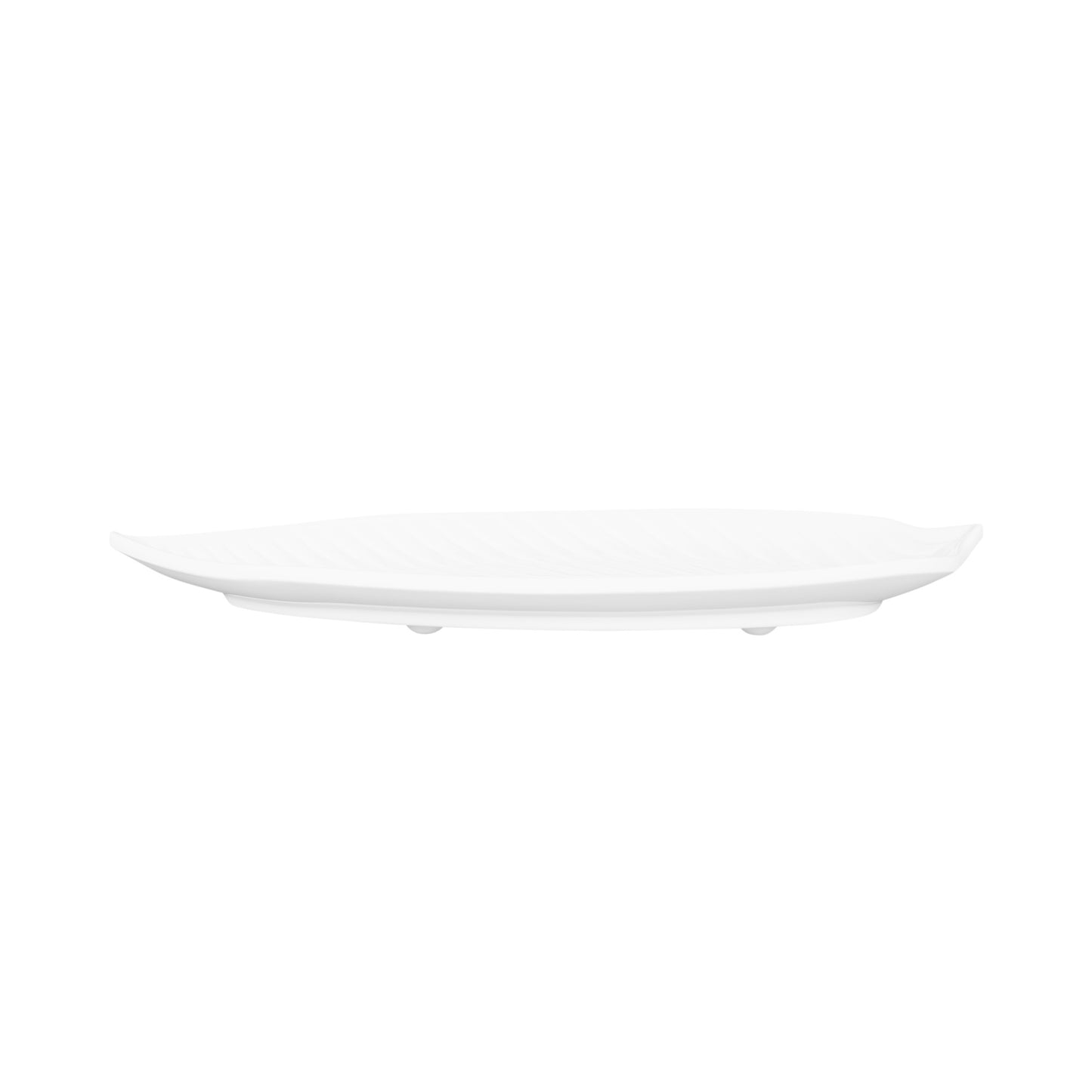 Melamine Small Leaf Platter - White