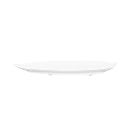 Melamine Small Leaf Platter - White