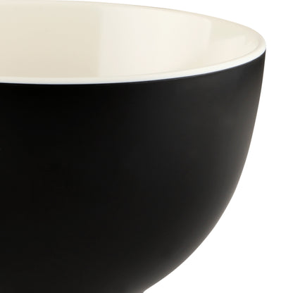 Melamine Round Two-Tone Bowl - Ebony Outside, Sand Inside