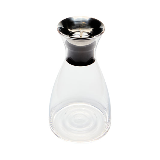 38 oz. (40 oz. rim-full), 5.25" Dia. Glass Decanter w/ Dripless Lid