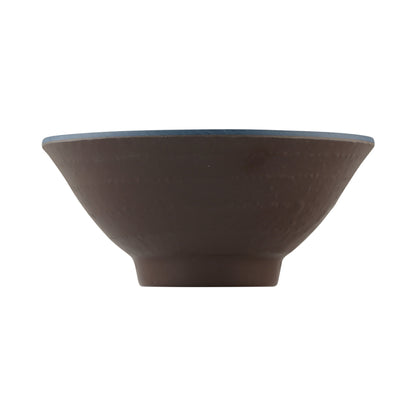 Melamine Bowl - Aubergine Matte Finish Outside/Lapis Gloss Finish Inside