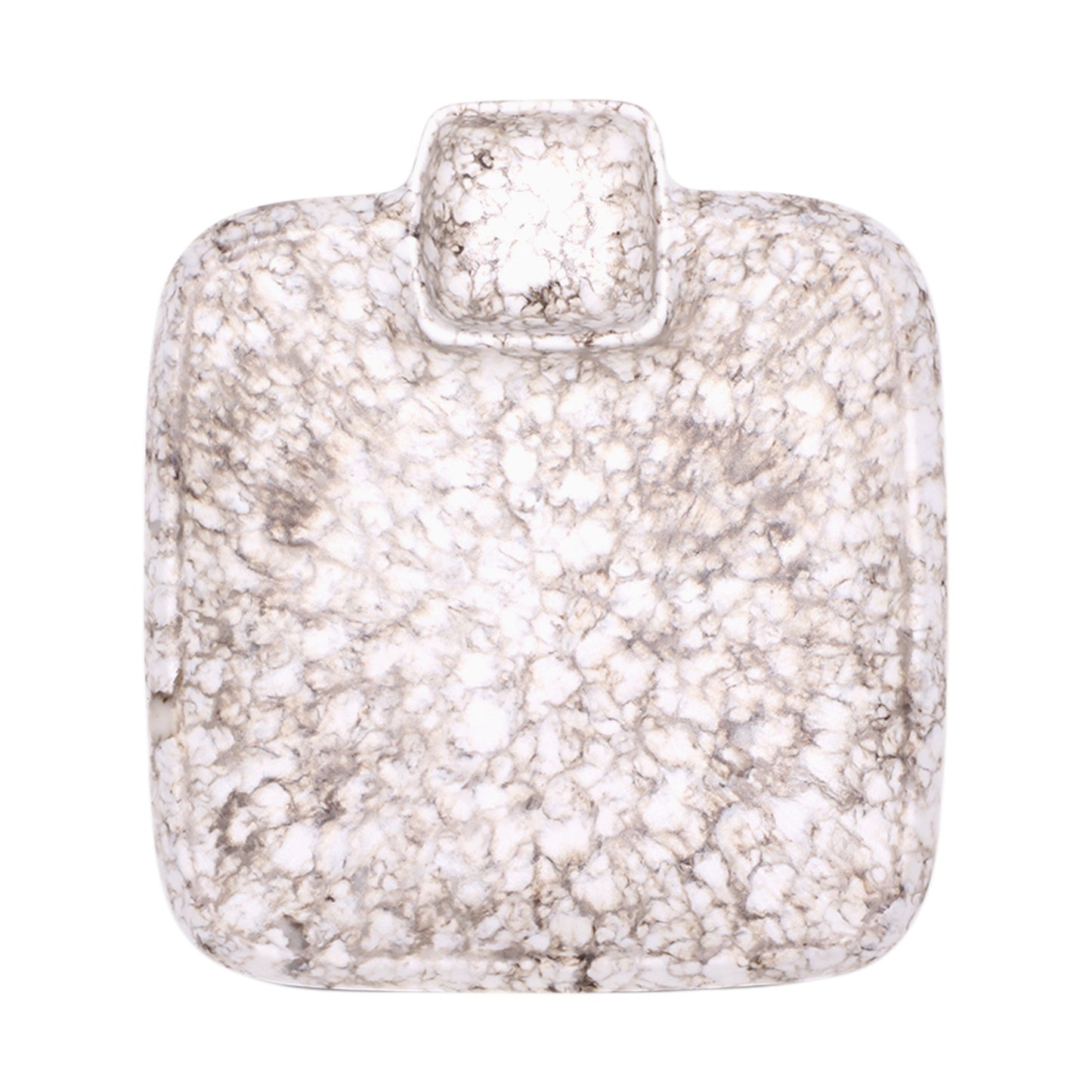 Melamine Square Chip & Dip Plate - Brown Marble
