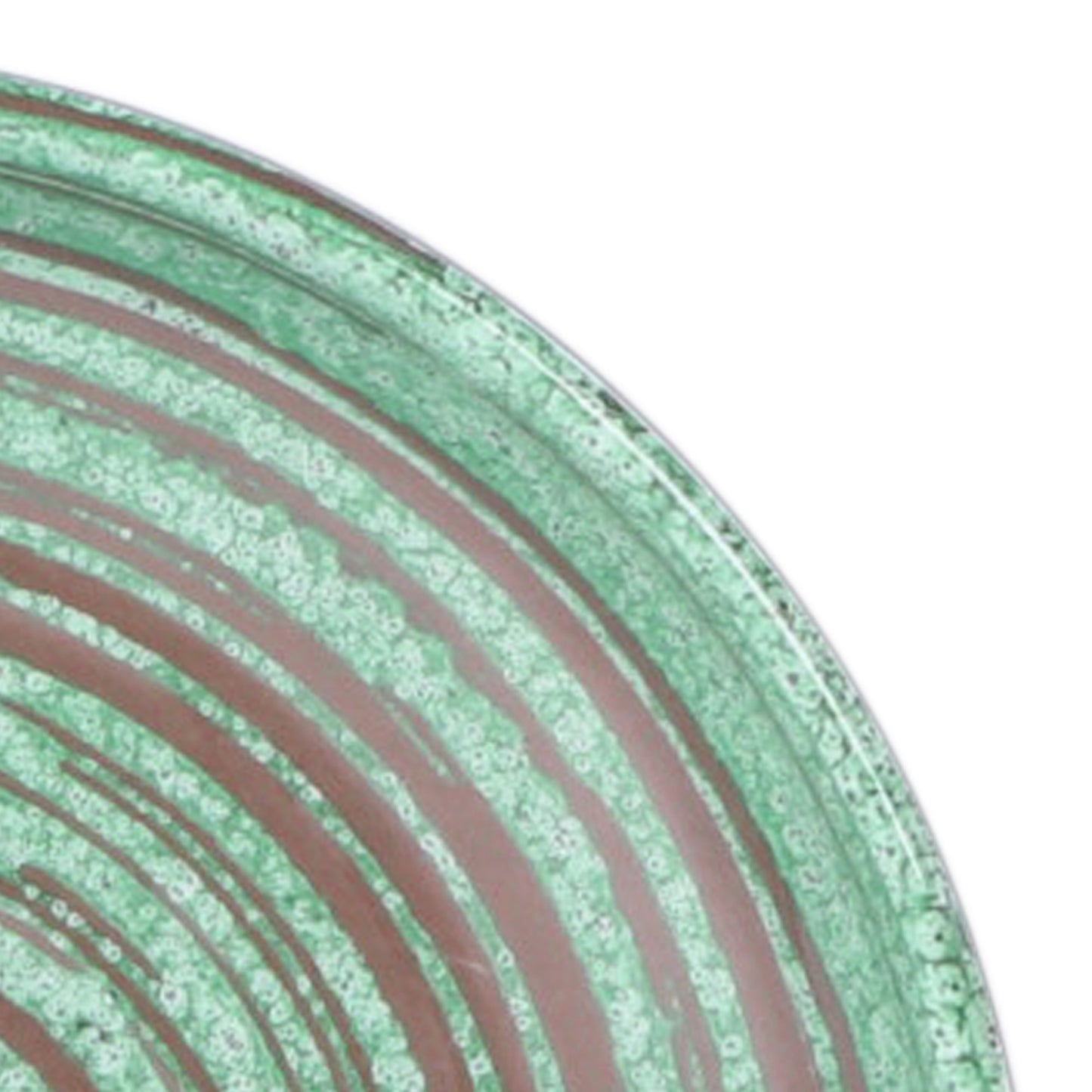 Melamine Round Coupe Plate - Stardust Green