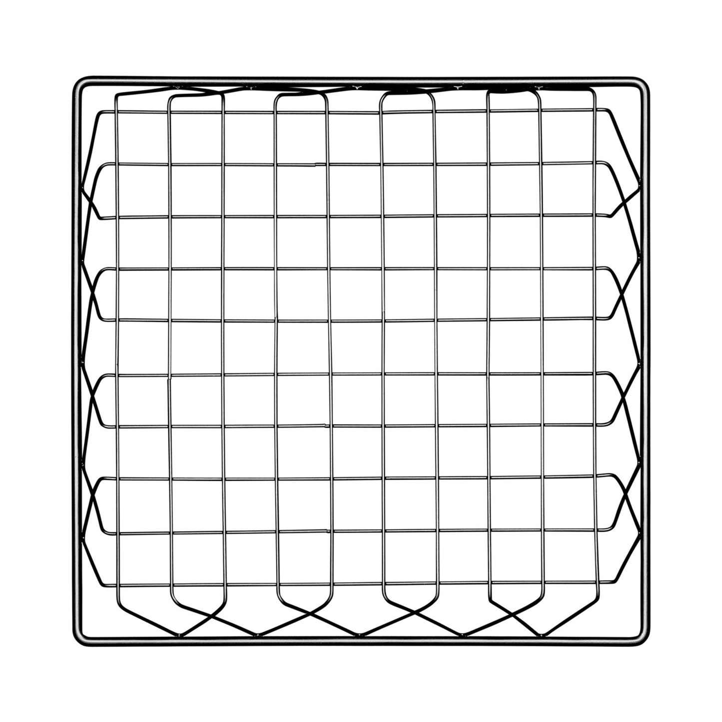 Metal Square Wire Basket - Gunmetal Grey