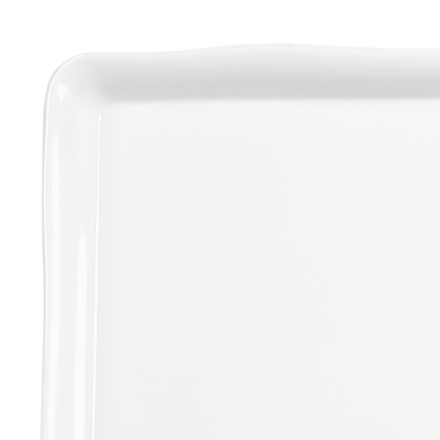 Melamine Rectangular Organic Tray - White