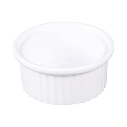Melamine Ribbed Ramekin - White