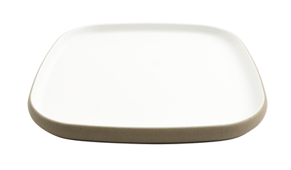 12" hatch touch of honey interior/sandstone exterior square melamine plate, 12"L x 12"W x 1"H, GET, cheforward