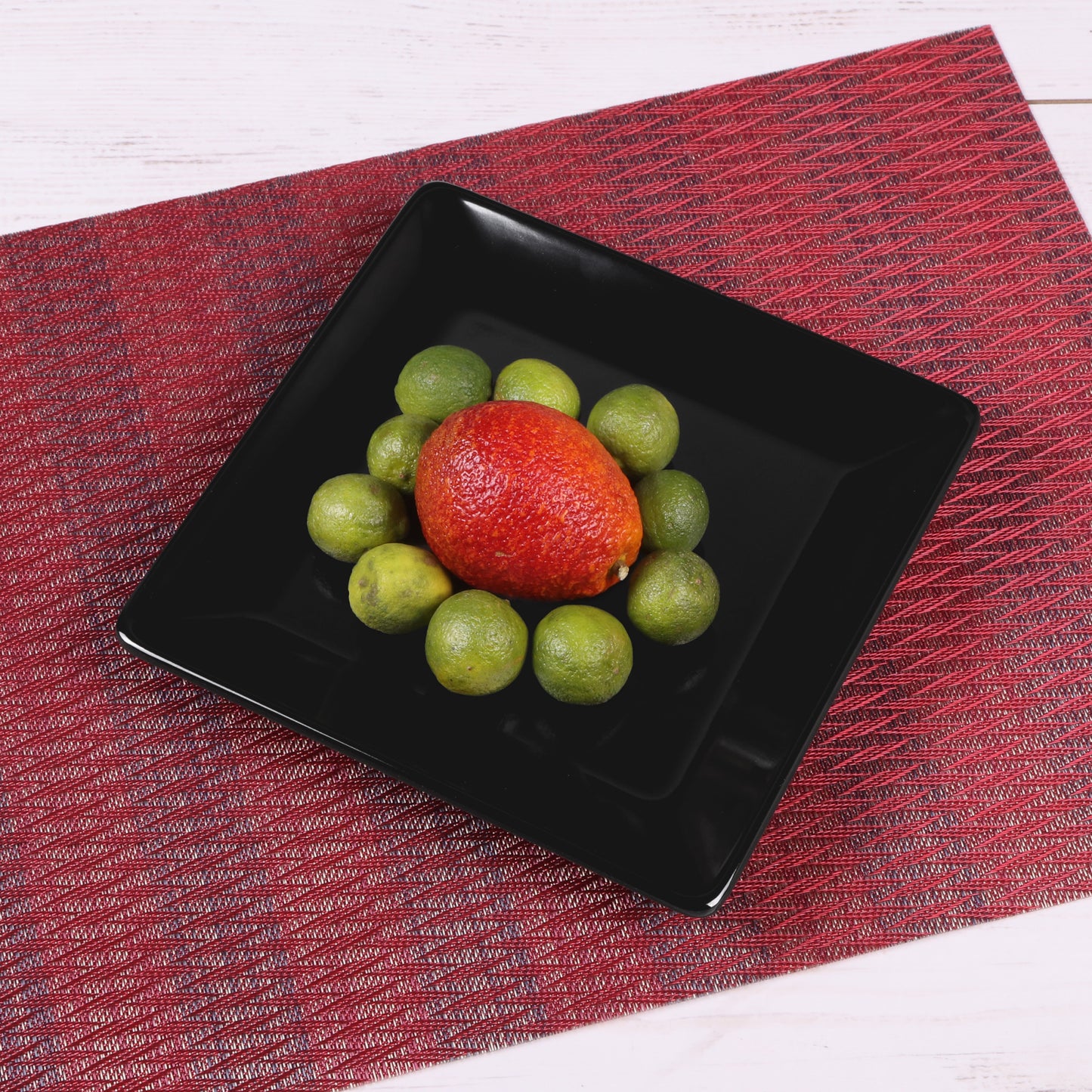 Melamine Square Plate - Black