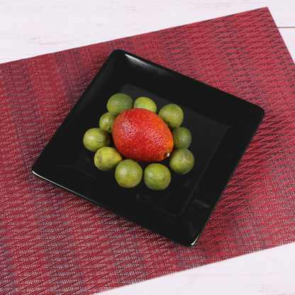 Melamine Square Plate - Black
