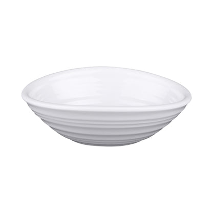 Melamine Oblong Swirl Bowl - White