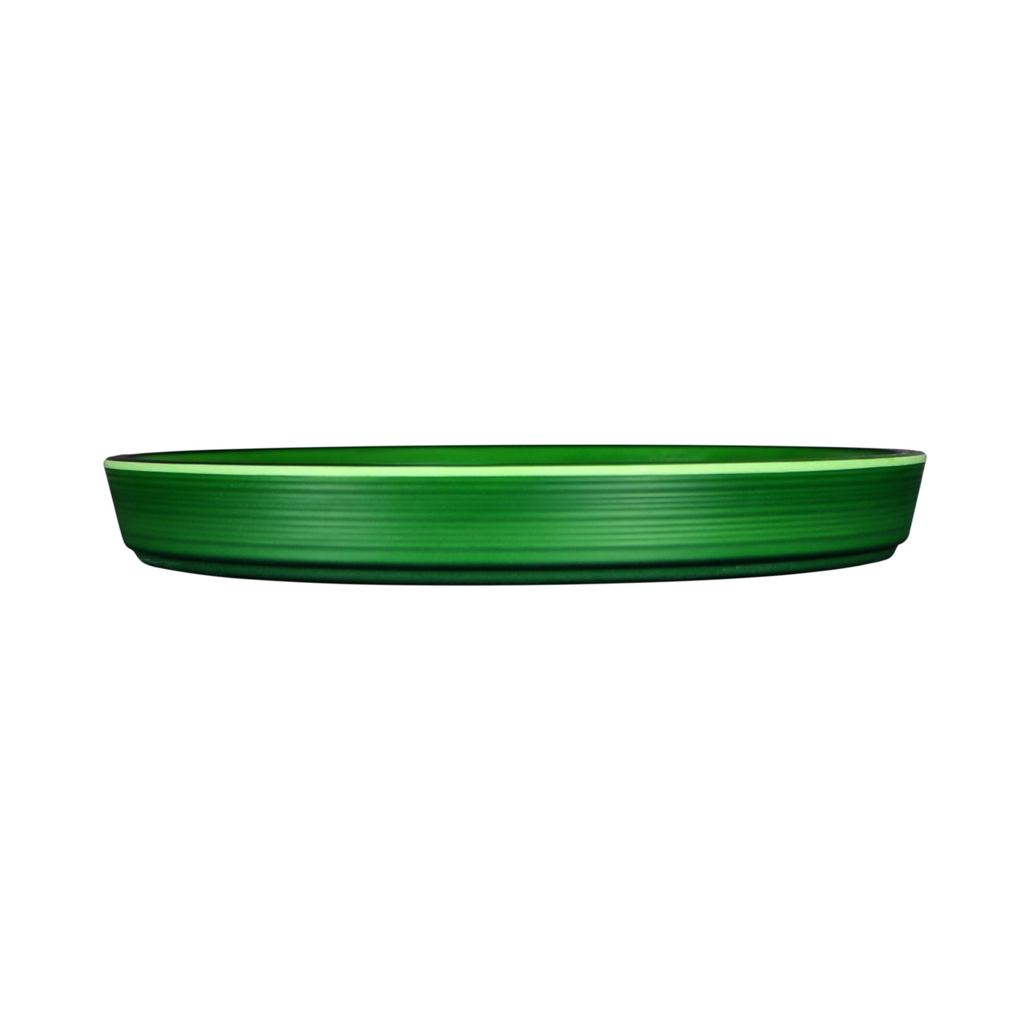 Melamine Round Coupe Plate - Green Glaze