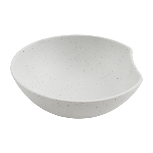 31.45 oz infuse stone grey dented melamine bowl, 7.2"L x 6.6"W x 2.5"H, GET, cheforward