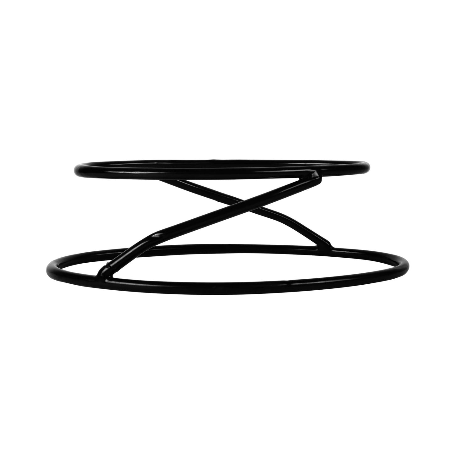 Rubbercoated Steel Oval Reversible Rubber Coated Steel Platter Stand - Black