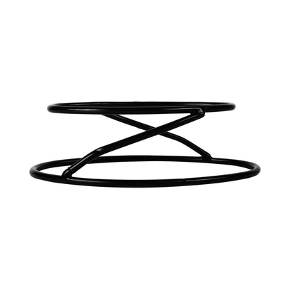 Rubbercoated Steel Oval Reversible Rubber Coated Steel Platter Stand - Black