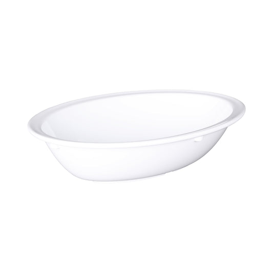 Melamine Oval Bowl - White