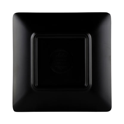 Melamine Square Two-Tone Plate - Ebony Outside, Sand Inside