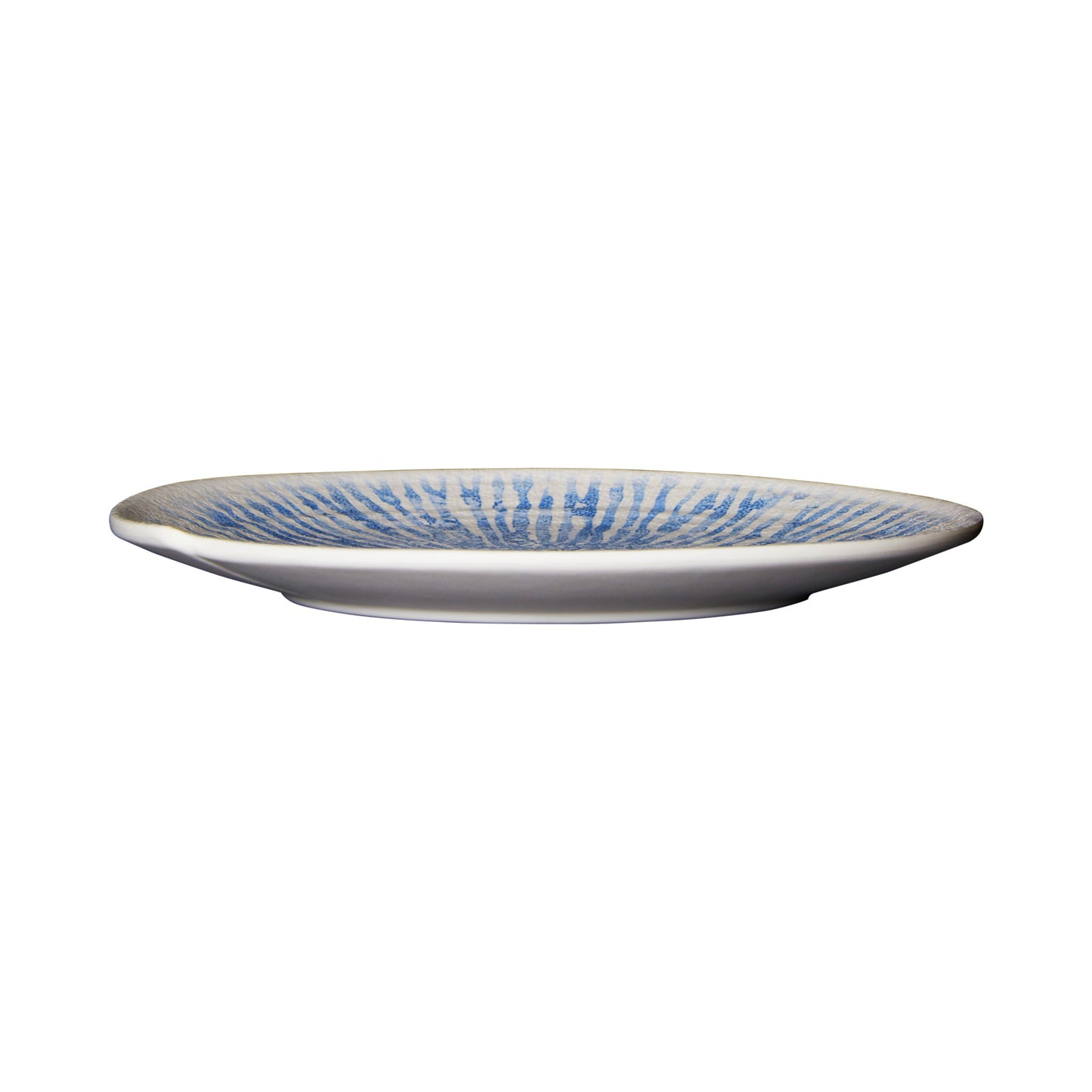 Melamine Irregular Round Plate - Catalina Light Blue