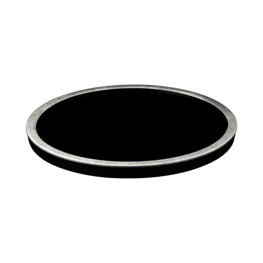 Melamine Bowl Lid - Black w/ Silver Decal